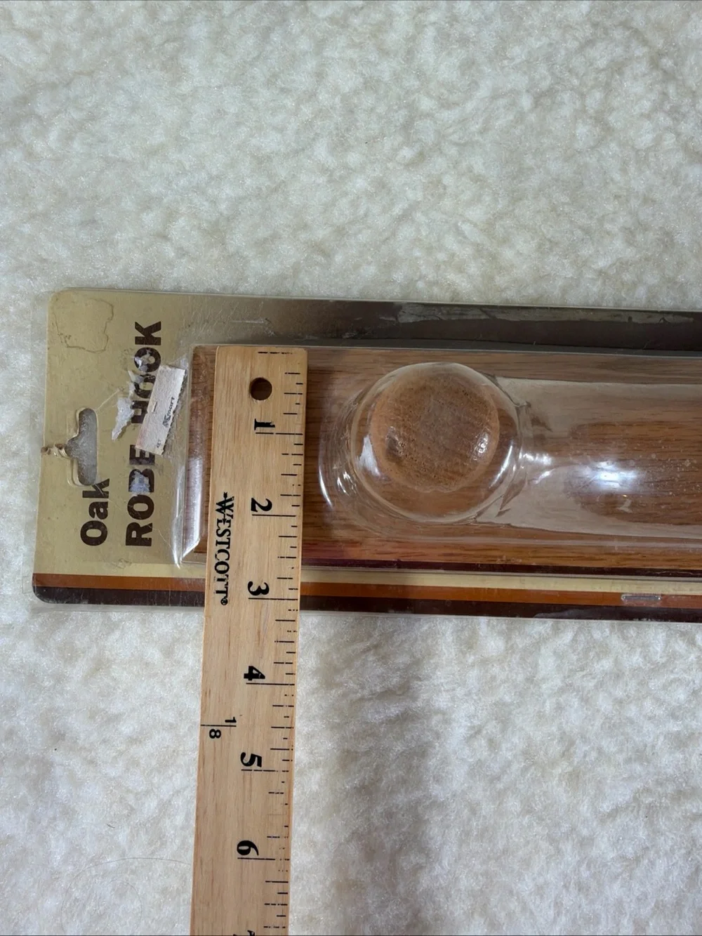 Vintage Oak Rope Hook - Brown Oak Finish